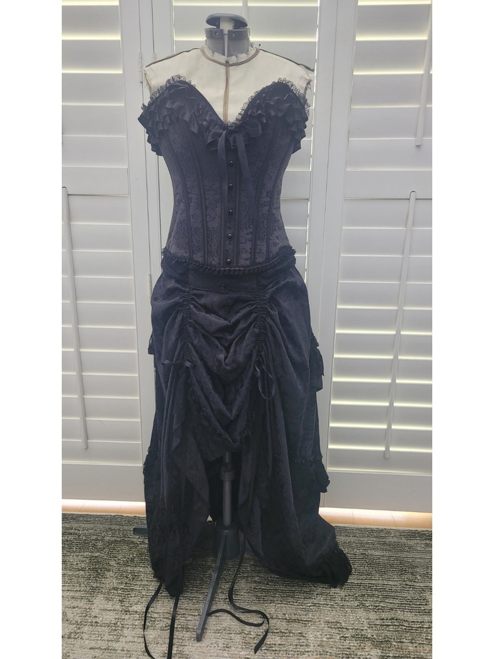 Living Dead Souls Jawbreaker Gothic Corset & Bustle Skirt Set